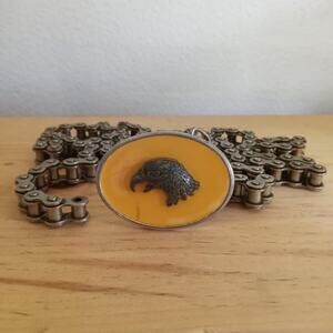 VINTAGE Harley Easy Rider 1970s Eagle Head Belt 42 44 Motorcycle Primary Chain